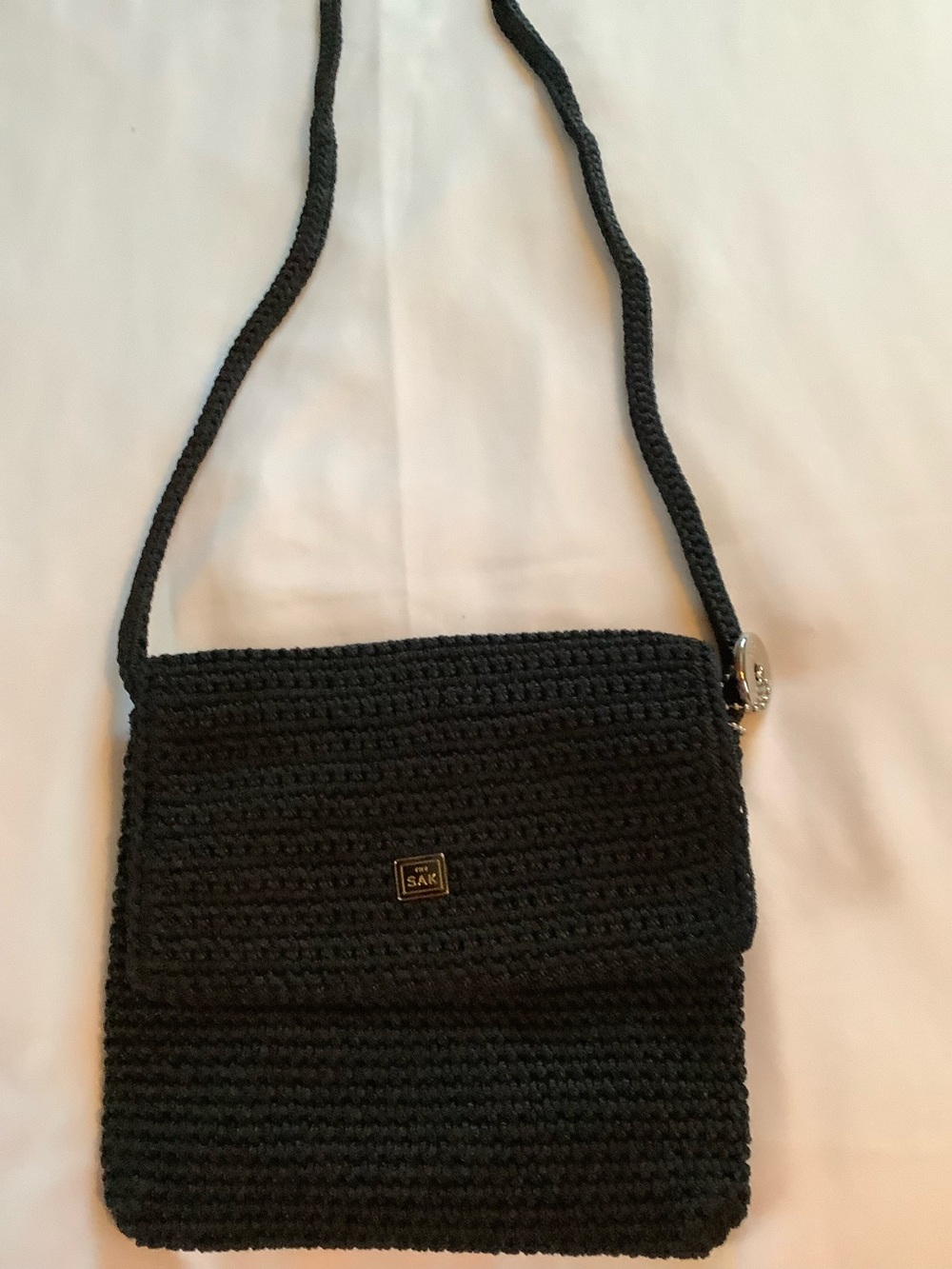 The Sak Black Crochet Crossbody Purse